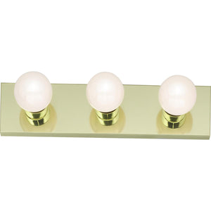 Satco 77-188 3 Light - 18" - Vanity - Strip - Polished Brass Finish