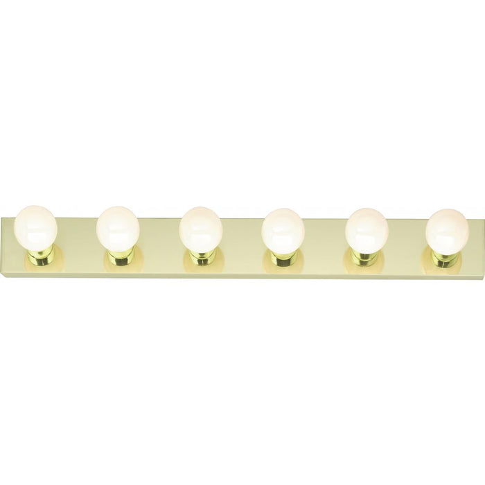 Satco 77-190 6 Light - 36" - Vanity - Strip - Polished Brass Finish
