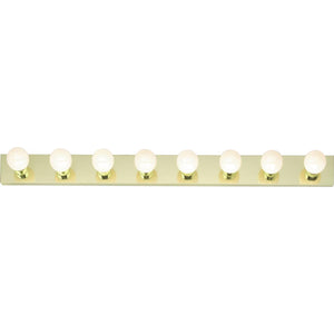 Satco 77-191 8 Light - 48" - Vanity - Strip - Polished Brass Finish
