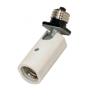 Satco 77-606 1-Light Medium Base Socket Adapter - White Finish
