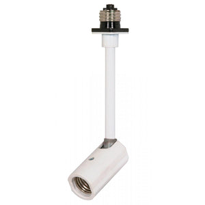 Satco 77-608 Recessed Light Converter 4-1/4 in. Extension Medium Base Carded - White Finish