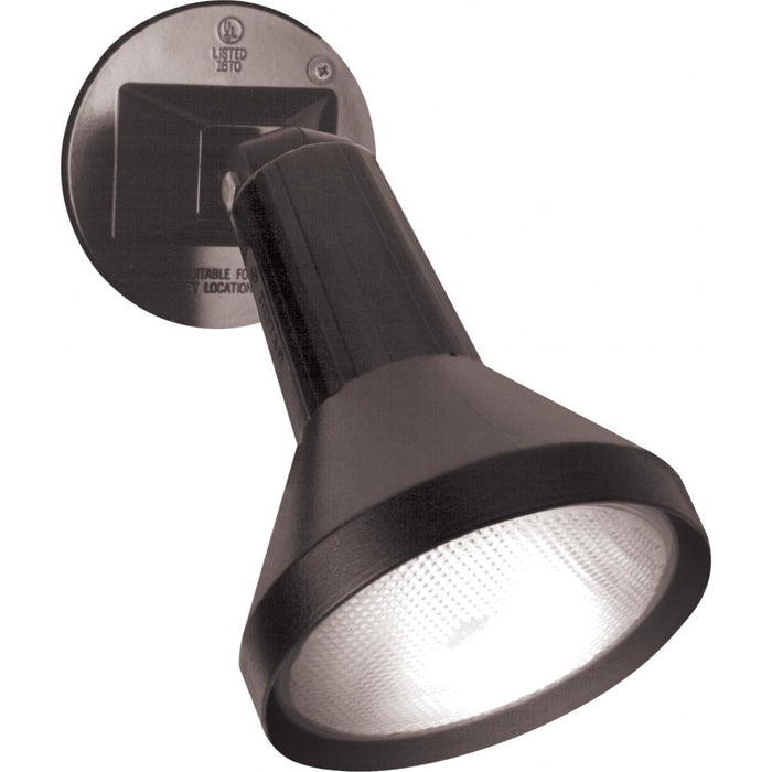 Satco 77-700 1 Light - 8" - Flood Light Exterior - PAR38 with Adjustable Swivel - Black Finish