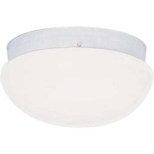 Satco 77-987 2 Light - 12" Flush with White Glass - White Finish
