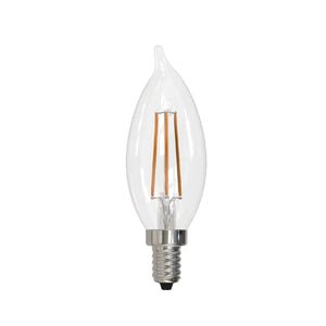 Replacement for Bulbrite 403060 60CFC/32/3 60W Candelabra Incandescent Clear Flame 130V - NOW LED 776628
