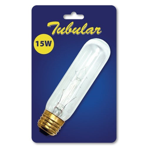 Bulbrite 784115 B15T10C 15W T10 TUBULAR CLEAR E26 120V 1PK BLISTER