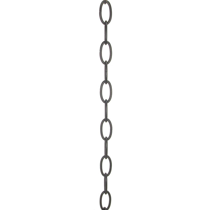 Satco 79-457 8 Ga. Chain Black Finish 1 yd. Len 11/2 in. Link Len 7/8 in. Link Wid 1/8 in. Thick 100 yd./Ctn 35lbs Max