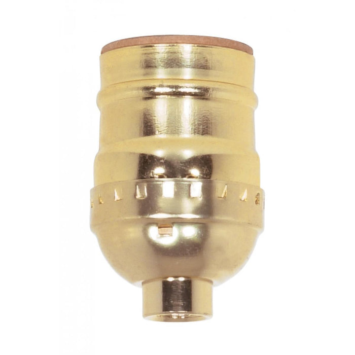 Satco 80-1010 Short Keyless Socket 1/8 IPS Aluminum Brite Gilt Finish 660W 250V 500 Master