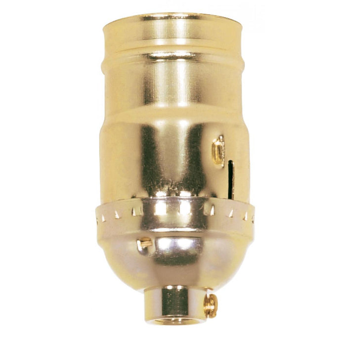 Satco 80-1020 3-Way (2 Circuit) Keyless Socket 1/8 IPS Aluminum Brite Gilt Finish 660W 250V 500 Master