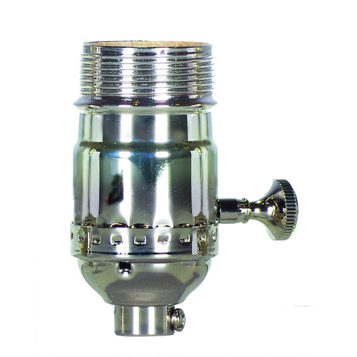 Satco 80-1035 3 Way (2 Circuit) Turn Knob Socket with Removable Knob