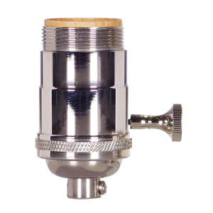 Satco 80-1061 On-Off Turn Knob Socket with Matching Finish Removable Knob