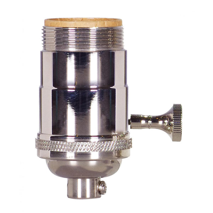 Satco 80-1061 On-Off Turn Knob Socket with Matching Finish Removable Knob