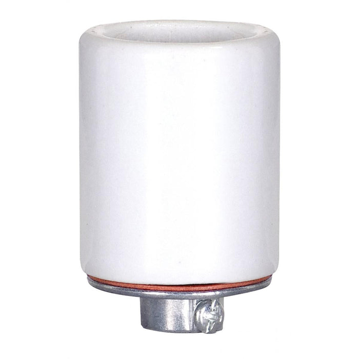 Satco 80-1078 Keyless Porcelain Socket With Metal 1/4 IPS Cap CSSNP Screw Shell Glazed 660W 250V 200 Bulk Master