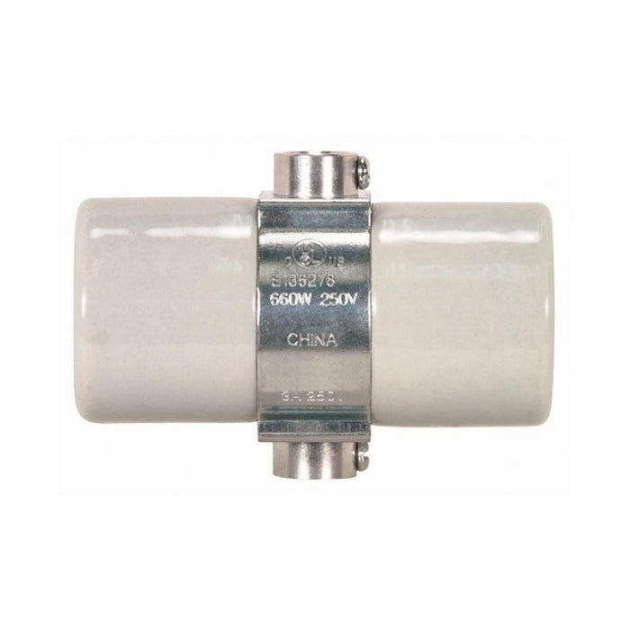 Satco 80-1080 Twin Porcelain Socket With Double Bushing Strap Glazed 660W 250V 100 Bulk Master
