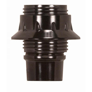 Satco 80-1094 Candelabra European Style Socket Brown Phenolic 4 Piece Full Uno Thread and Ring 1/8 IP Screw Terminals 75W 125V