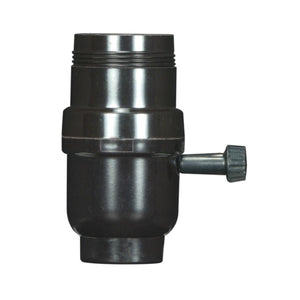 Satco 80-1104 3-Way Turn Knob, 1/8 IP Cap w/Metal Bushing Less Set Screw