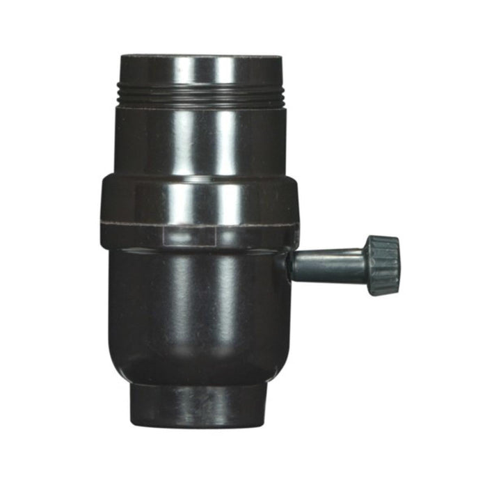 Satco 80-1104 3-Way Turn Knob, 1/8 IP Cap w/Metal Bushing Less Set Screw