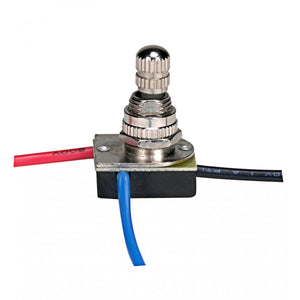 Satco 80-1137 3-Way Metal Rotary Switch, Metal Bushing, 2 Circuit, 4 Position(L-1, L-2, L1-2, Off). Rated: 6A-125V, 3A-250V