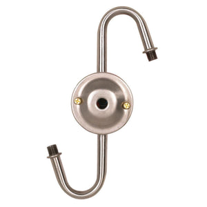 Satco 80-1161 Steel "S" Cluster For Medium or Candelabra Unfinished No Wire 7" Centers 1/8 IP Top and 1/4 IP Bottom