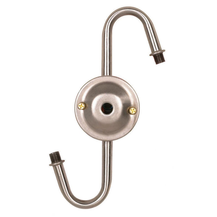 Satco 80-1161 Steel "S" Cluster For Medium or Candelabra Unfinished No Wire 7" Centers 1/8 IP Top and 1/4 IP Bottom