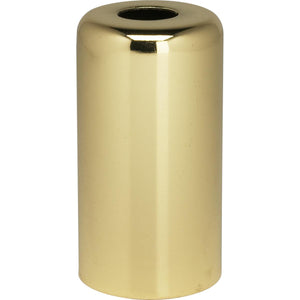 Satco 80-1183 Steel Candle Cup 7/16" Hole 17/8" Height 1" Diameter Brass Plated