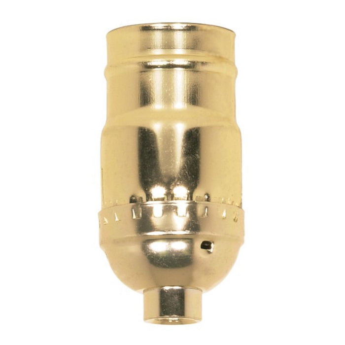 Satco 80-1218 Standard Keyless Socket 1/8 IPS Aluminum Brite Gilt Finish 660W 250V Push-In Terminal