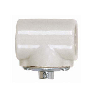Satco 80-1225 Twin Porcelain Socket With Flange Bushing Cap 1/8 IPS Cap CSSNP Screw Shell Glazed 660W 250V 100 Bulk Master