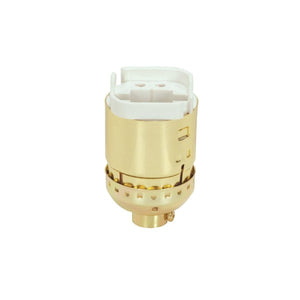 Satco 80-1228 Lampholder Fluorescent 4-Pin Lampholder 13W Brite Gilt Socket With Fluorescent GX24q And GX24q-1 1-1/4" Height 75W 600V
