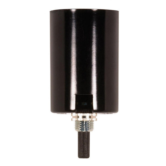 Satco 80-1326 Phenolic Bottom Turn Knob With Removable Husk 1/8 IP Screw Terminals 2" Height 1-1/2" Diameter 3/8" Bushing 660W 250V