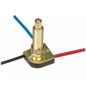 Satco 80-1369 3-Way Metal Push Switch, Metal Bushing, 2 Circuit, 4 Position(L-1, L-2, L1-2, Off). Rated: 6A-125V, 3A-250V