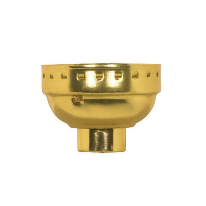 Satco 80-1438 3 Piece Solid Brass Cap With Paper Liner 1/8 IP Less Set Screw Polished Brass Finish