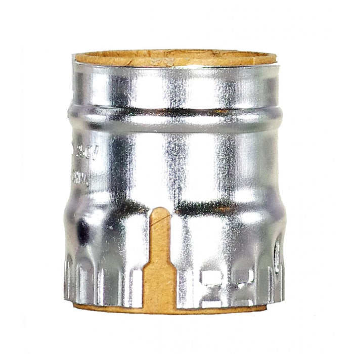 Satco 80-1441 Aluminum Shell With Paper Liner Short Keyless Nickel Finish