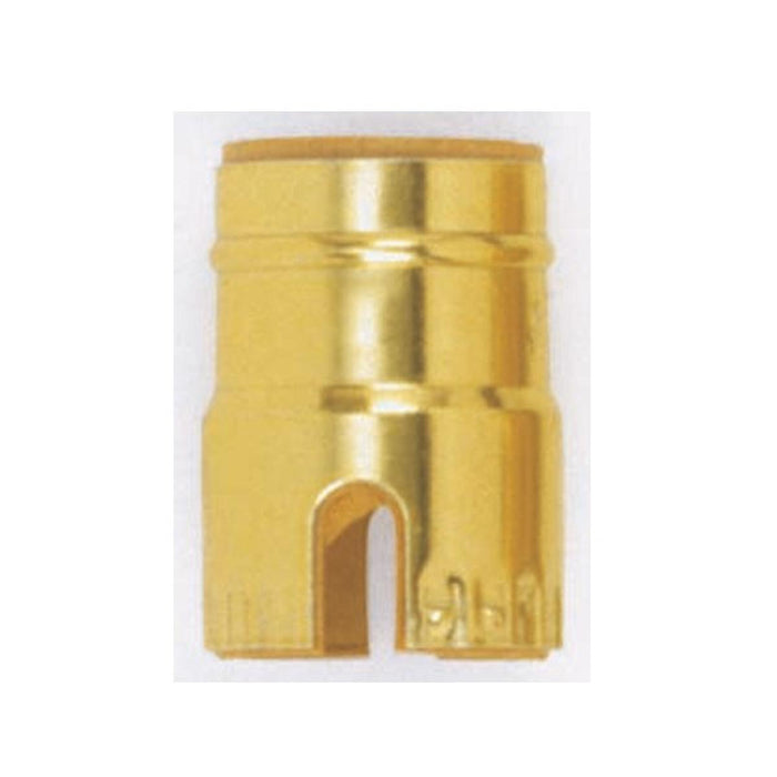 Satco 80-1467 3 Piece Solid Brass Shell With Paper Liner Push Thru Polished Brass Finish