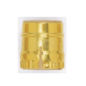 Satco 80-1471 3 Piece Solid Brass Shell With Paper Liner Short Keyless Polished Brass Finish