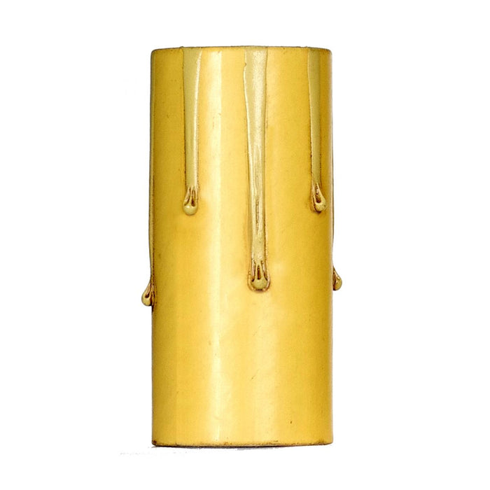 Satco 80-1487 Drip Paper Candle Cover Ivory Finish 13/16" Inside Diameter 7/8" Outside Diameter 2" Height