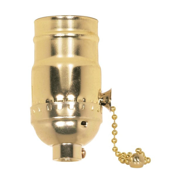 Satco 80-1502 2 Position Pull Chain Socket w/Diode Hi - Low - Off For Standard A Type Household Bulb