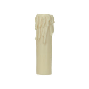 Satco 80-1627 Edison Base Resin Half Drip Ivory Finish 1-1/4" Inside Diameter 1-9/16" Outside Diameter 6" Height