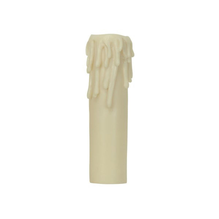 Satco 80-1627 Edison Base Resin Half Drip Ivory Finish 1-1/4" Inside Diameter 1-9/16" Outside Diameter 6" Height