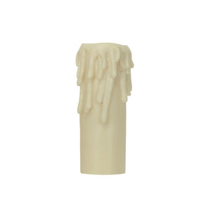 Satco 80-1628 Edison Base Resin Half Drip Ivory Finish 1-1/4" Inside Diameter 1-9/16" Outside Diameter 4" Height