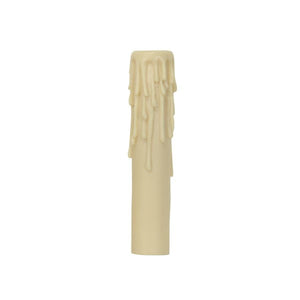 Satco 80-1629 Candelabra Base Resin Half Drip Ivory Finish 7/8" Inside Diameter 1-5/32" Outside Diameter 6" Height