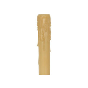 Satco 80-1634 Candelabra Base Resin Half Drip Amber Finish 7/8" Inside Diameter 1-5/32" Outside Diameter 6" Height
