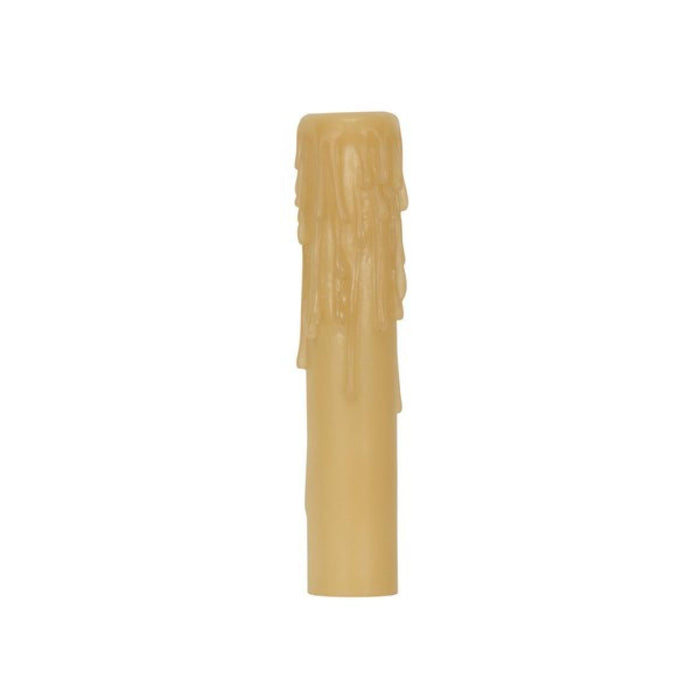 Satco 80-1634 Candelabra Base Resin Half Drip Amber Finish 7/8" Inside Diameter 1-5/32" Outside Diameter 6" Height