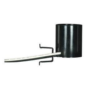 Satco 80-1642 Snap-In Double Spring Clip 12" B/W Leads 150C 1-1/2" Height 1-1/4" Diameter Bracket 3/4" From Socket 660W 250V