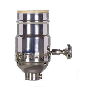 Satco 80-1669 Standard Keyless Socket 1/8 IPS Aluminum Brite Gilt Finish 660W 250V