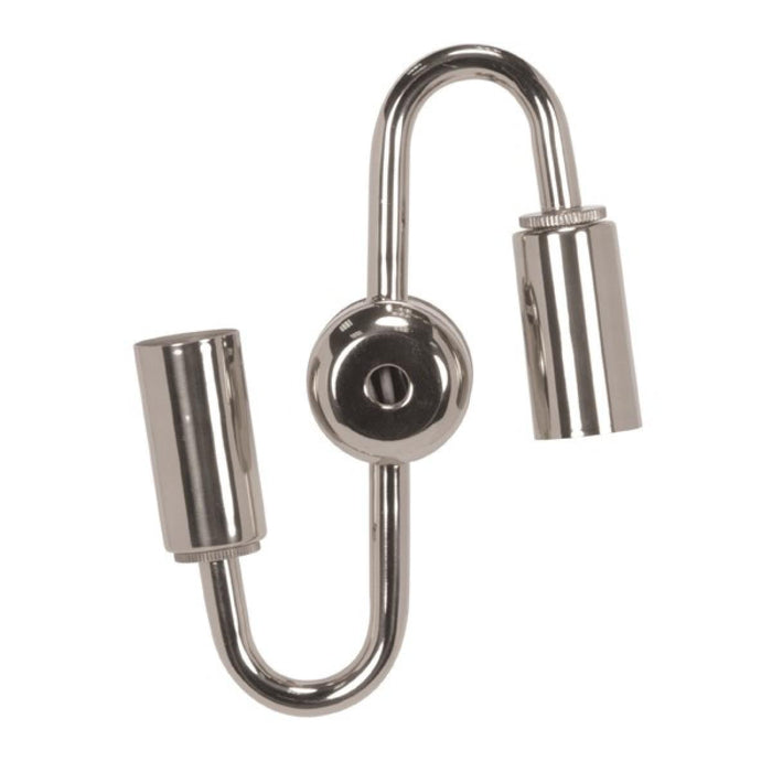 Satco 80-1706 Steel "S" Cluster For Medium or Candelabra Nickel Finish Inside Wiring Only 6" Centers 1/8 IP Top And Bottom