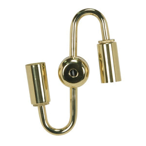 Satco 80-1707 Steel "S" Cluster For Medium or Candelabra Brite Gilt Finish Inside Wiring Only 6" Centers 1/8 IP Top And Bottom