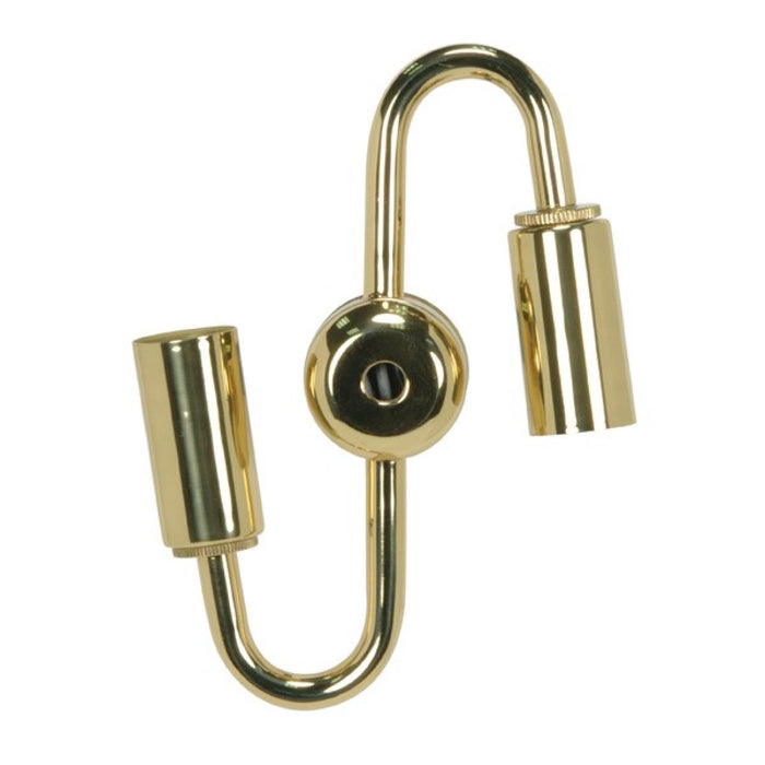 Satco 80-1707 Steel "S" Cluster For Medium or Candelabra Brite Gilt Finish Inside Wiring Only 6" Centers 1/8 IP Top And Bottom