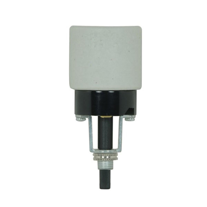 Satco 80-1755 Bottom Turn Knob Socket Phenolic And Porcelain Shell Screw Terminals 1/8 IP 2-1/2" Height 1-1/2" Diameter 660W 250V