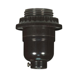 Satco 80-1759 3-Way Turn Knob Phenolic Full Uno Thread 1/8 IP Cap With Metal Bushing 2-7/8" Height 1-5/16" Diameter 250W 250V