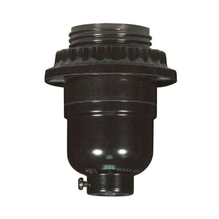 Satco 80-1759 3-Way Turn Knob Phenolic Full Uno Thread 1/8 IP Cap With Metal Bushing 2-7/8" Height 1-5/16" Diameter 250W 250V