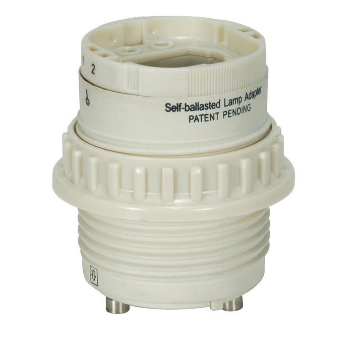 Satco 80-1849 Self-Ballasted Lamp Adapter Phenolic w/Uno Ring G24q-1 & GX24q-1 60Hz, 0.15A